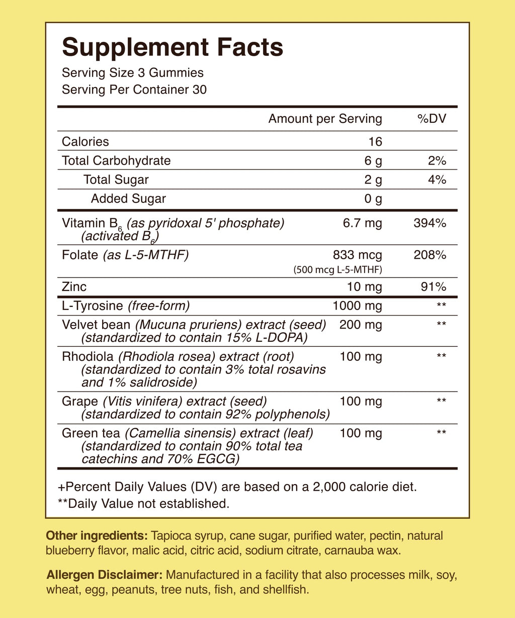 Sages Of The Ages DopaMind Gummies – Tyrosine Support for Focus & Mood
