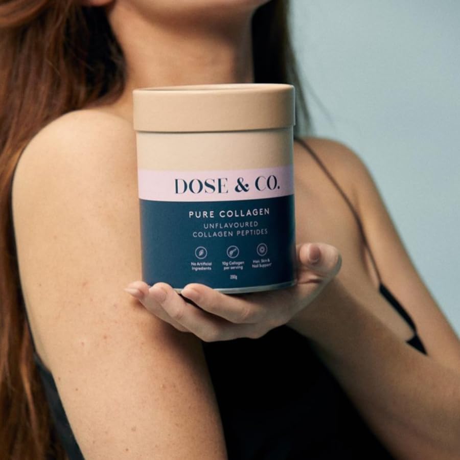 DOSE & CO Pure Collagen Peptides – Unflavored Powder, 10oz | Hair, Skin & Nails
