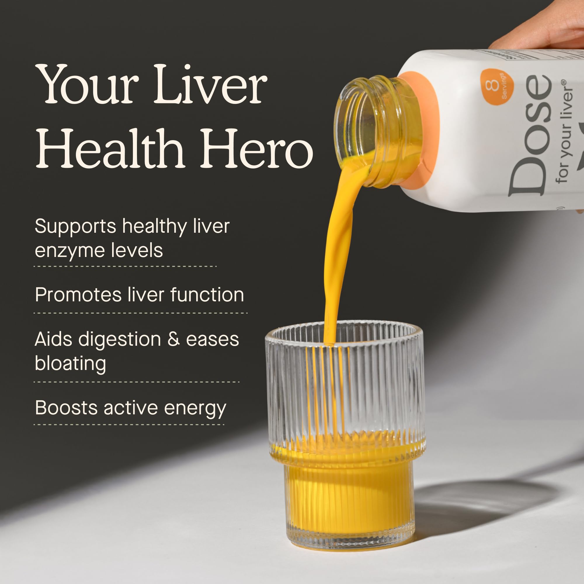 Dose for Your Liver Cleanse Detox & Repair – Organic Milk Thistle Turmeric Blend, 16oz Bottle, 3 Pack