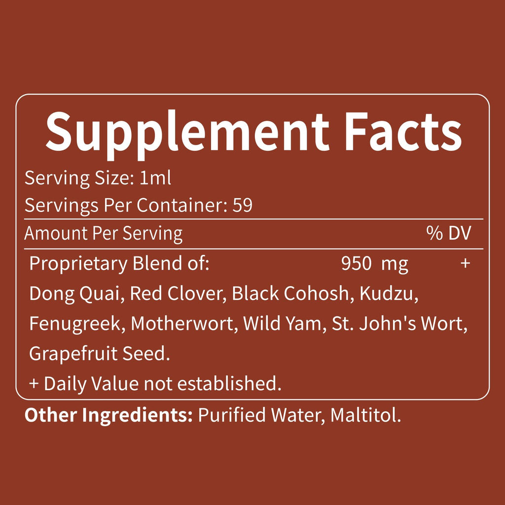Eubrition Dong Quai Liquid Supplement for Women - Menopause & PMS Relief, 2oz