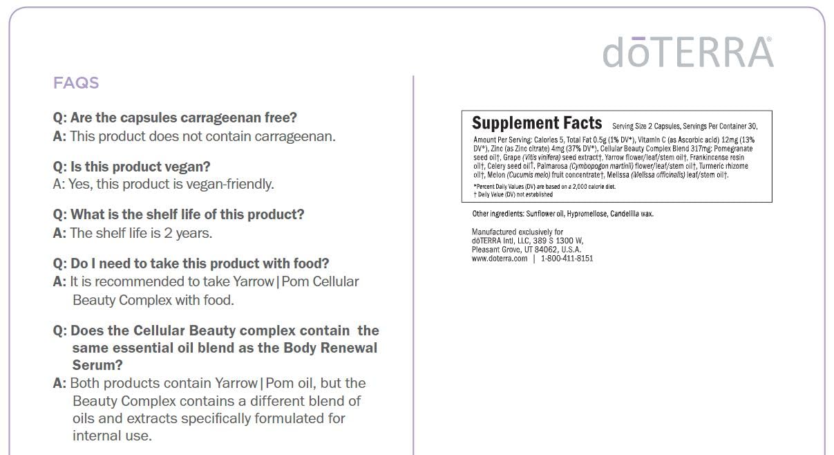 doTERRA Yarrow|Pom Capsules - Cellular Beauty Complex