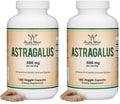 Double Wood Supplements Astragalus Immune Support 500mg – 180 Capsules Pack of 2 | Non-GMO, Gluten Free, Third-Party Tested