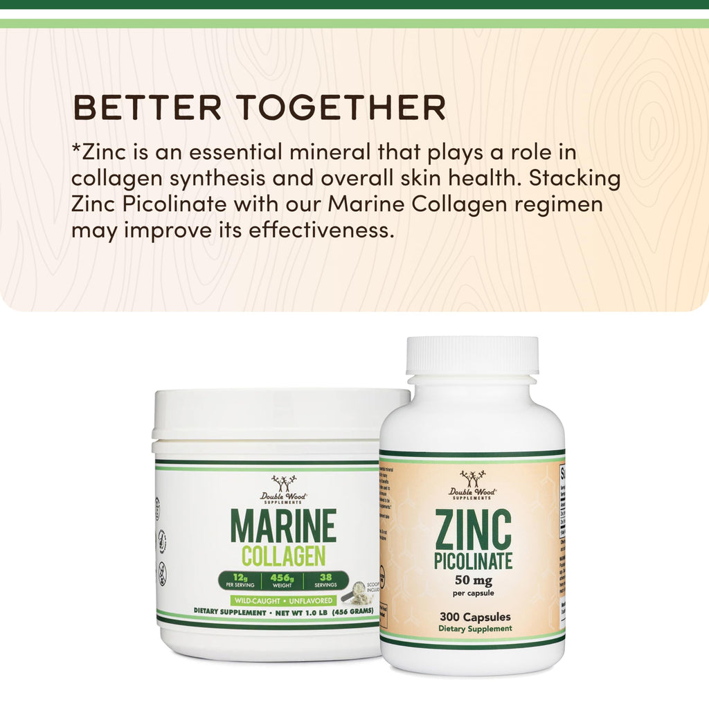 Marine Collagen Powder – Wild-Caught, Unflavored, Micronized (1 lb) | Double Wood