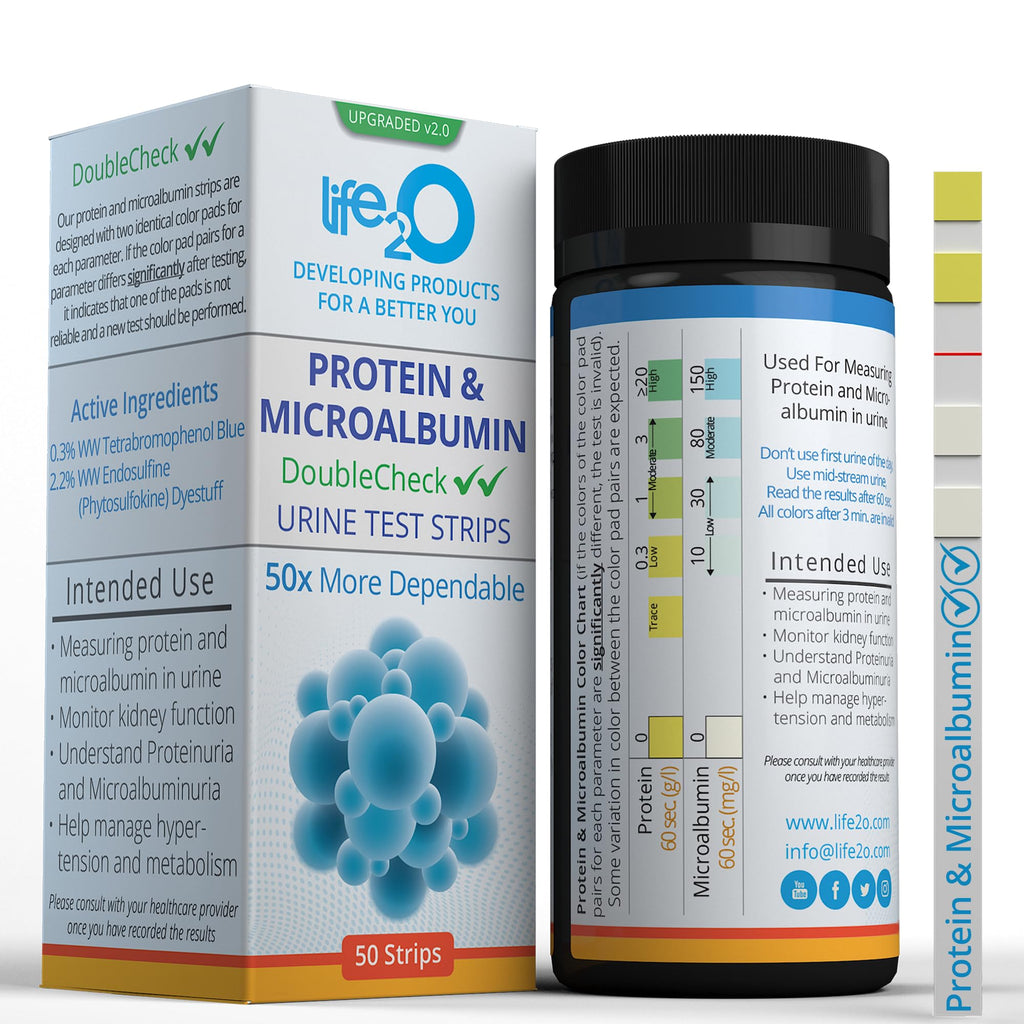 DoubleCheck Protein & Microalbumin Urine Test Strips (50ct) – Preeclampsia & Kidney Health