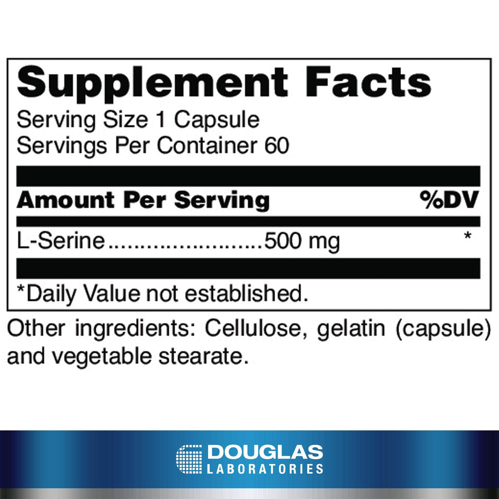 Douglas Laboratories L-Serine – Amino Acid Supplement for Heart, Brain Health & Muscle Building* | 60 Capsules