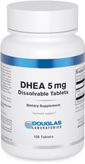 Douglas Laboratories DHEA 5 mg Dissolvable Tablets | Hormone Balance, Immunity & Bone Health – Non-GMO, 100 Tablets