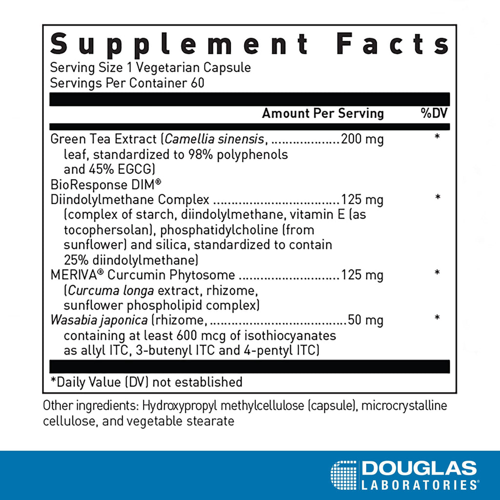 Douglas Laboratories DIM Enhanced - Hormone Balance, Cellular Health & Detox Support | 60 Vegetarian Capsules