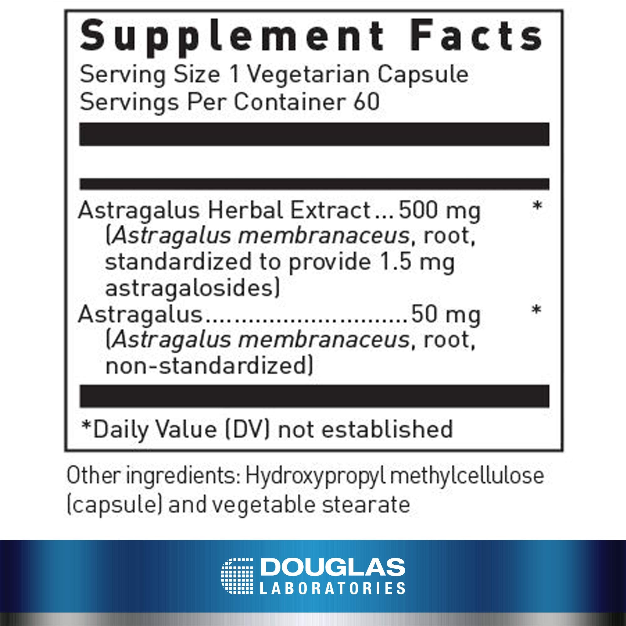 Douglas Laboratories Astragalus Max-V Supplement – Immune Support, 60 Capsules