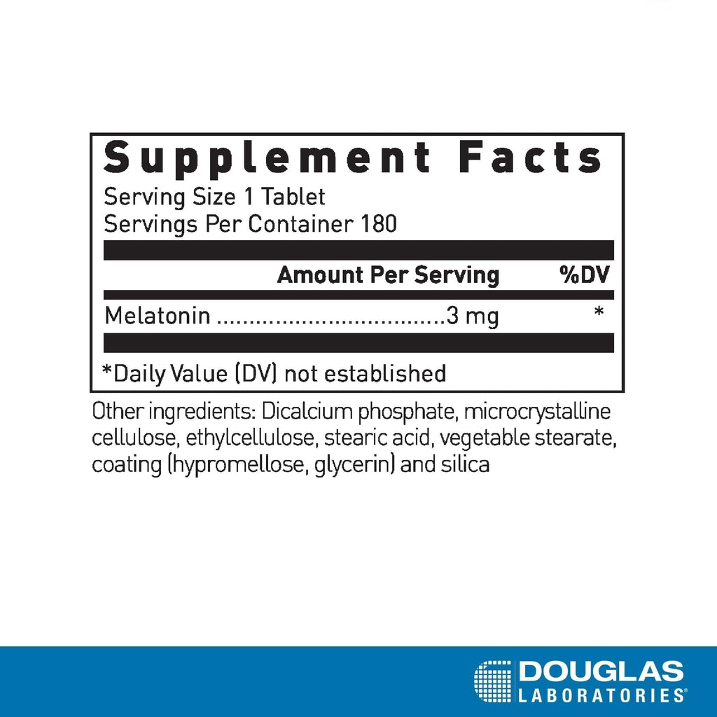 Douglas Laboratories Melatonin Prolonged Release 3 mg | Sleep Support & Immune Health | 180 Tablets