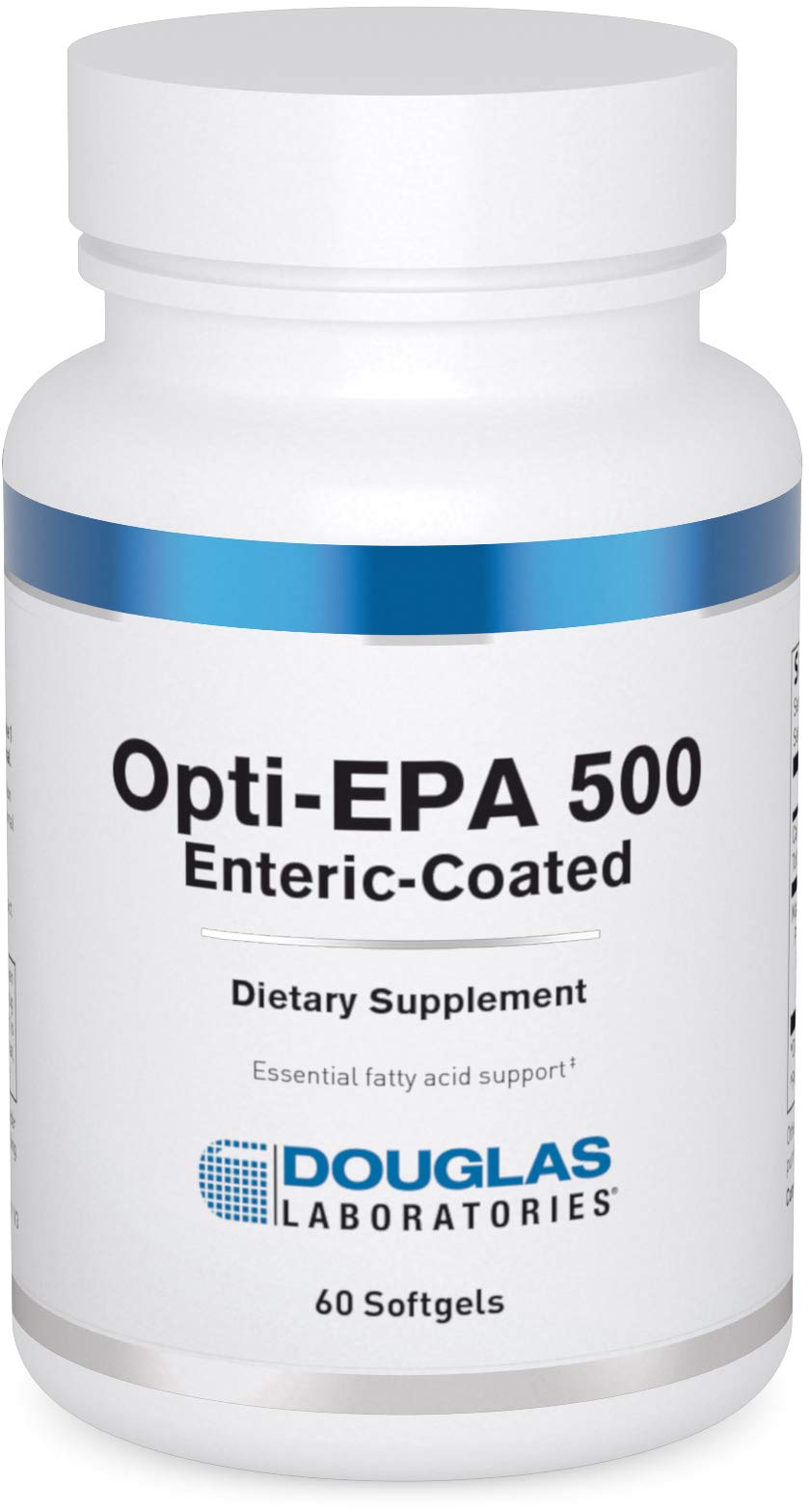 Douglas Laboratories Opti-EPA 500 – Enteric-Coated EPA+DHA for Brain, Eyes, Pregnancy & Cardiovascular Health | 60 Softgels