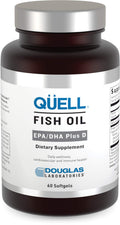 Douglas Laboratories QUELL Fish Oil EPA/DHA Plus D | 3:2 EPA:DHA Ratio | 1,000 IU Vitamin D3 | 60 Softgels