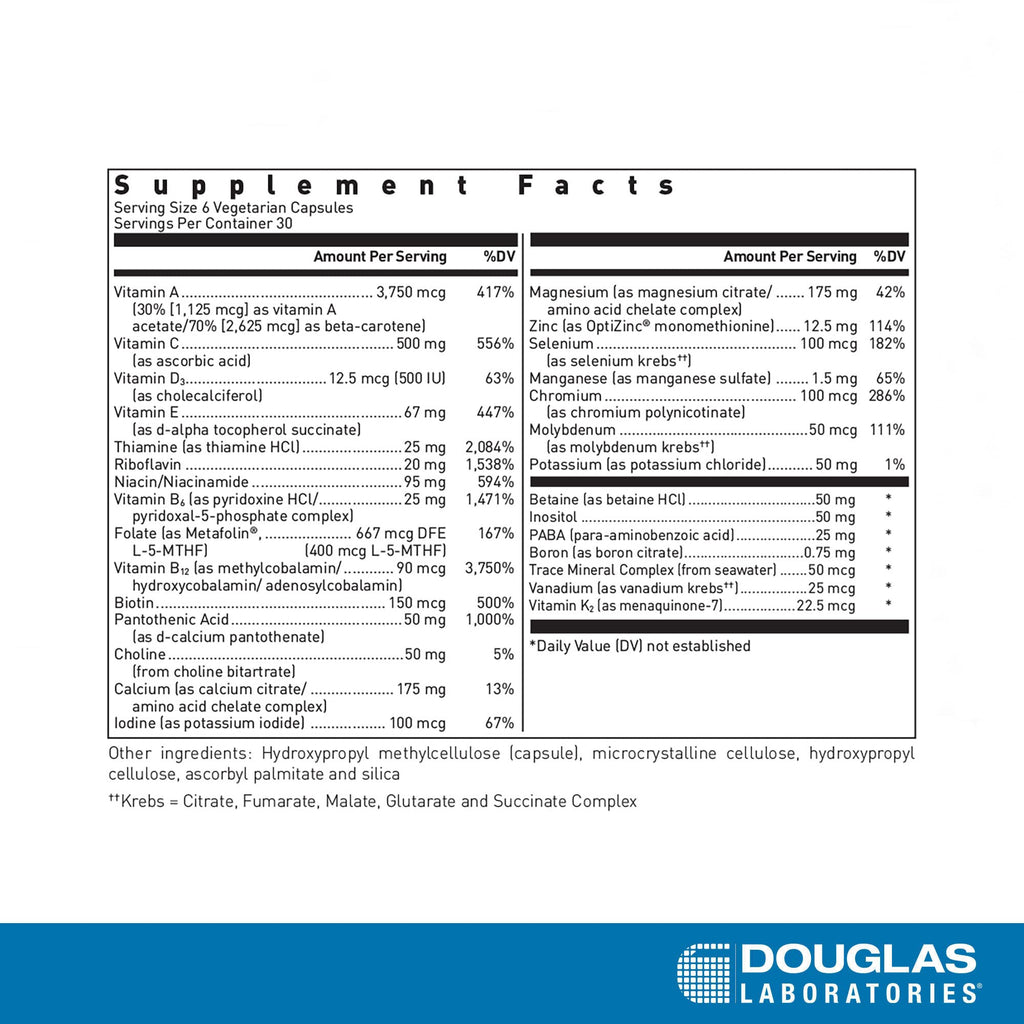 Douglas Laboratories Ultra Preventive III – Comprehensive Multivitamin/Mineral (180 Capsules)