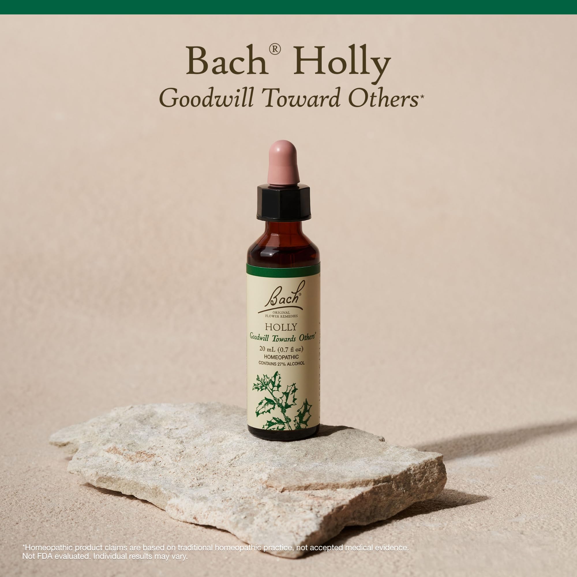 Bach Holly Flower Remedy - Goodwill Towards Others | 20mL Dropper