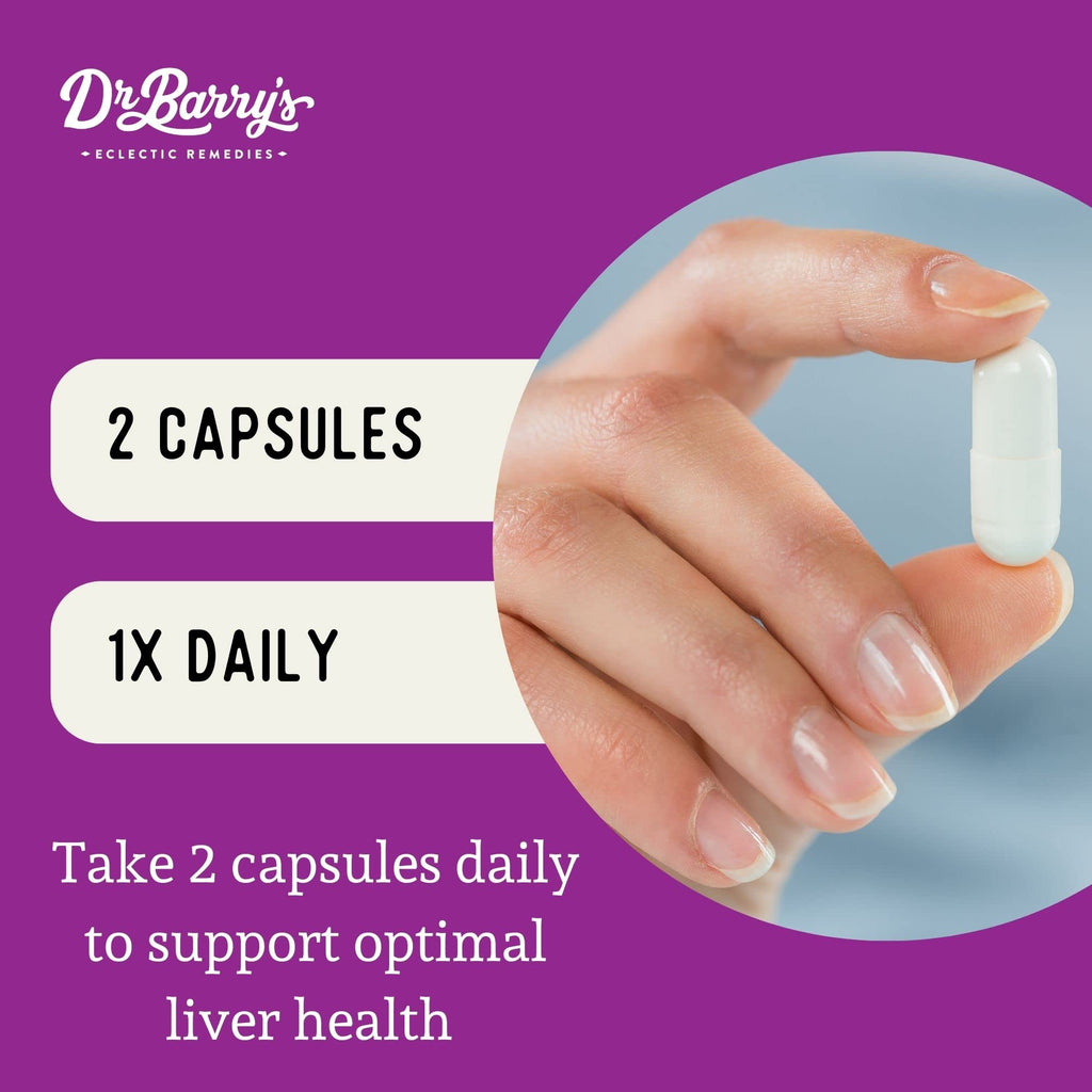 Dr. Barry's Total Liver Supplement – Milk Thistle, Artichoke & Dandelion Root | 60 Capsules