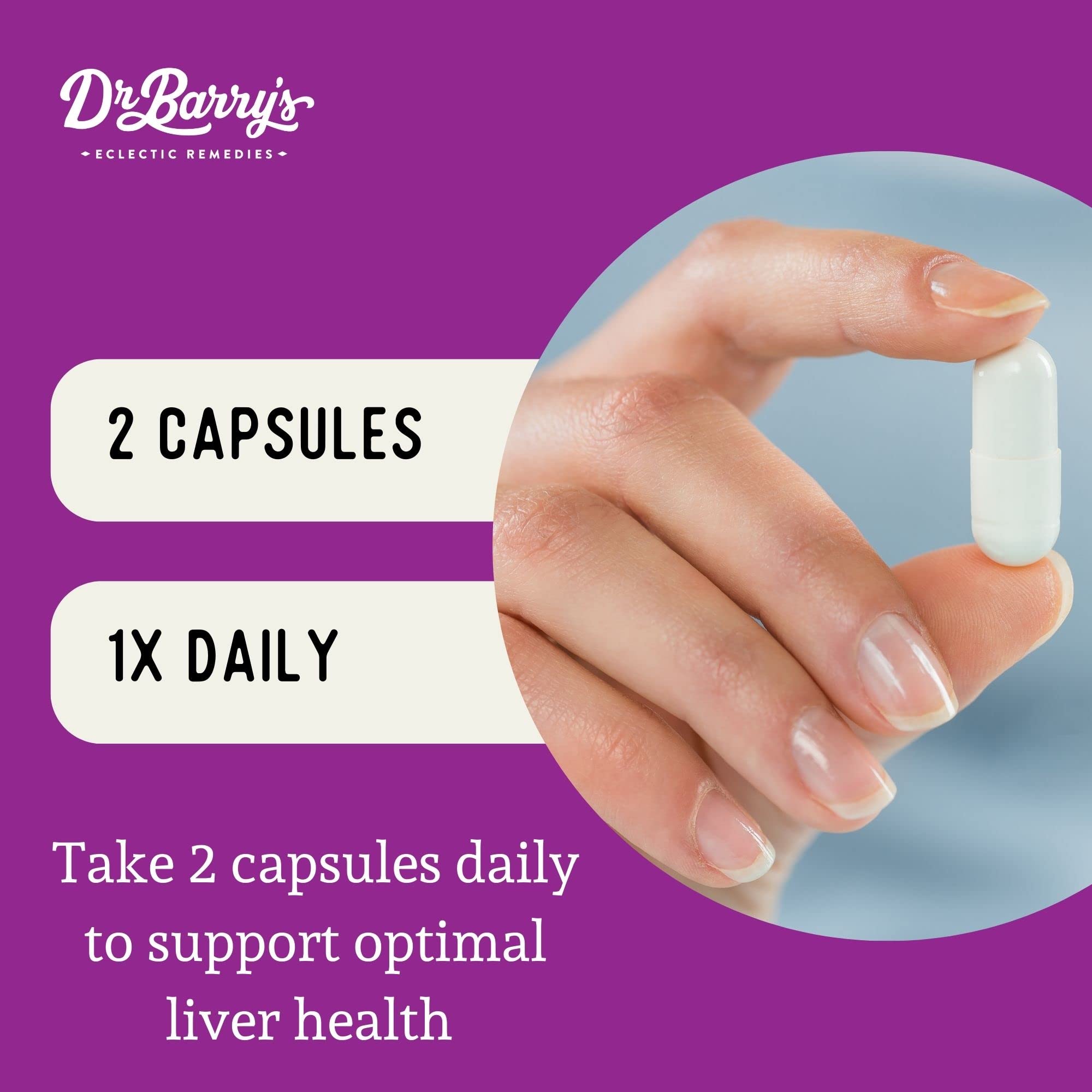 Dr. Barry's Total Liver Supplement – Milk Thistle, Artichoke & Dandelion Root | 60 Capsules
