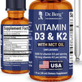Dr. Berg D3 K2 Liquid Drops with MCT Oil – 5000 IU, Unflavored (1 fl oz)