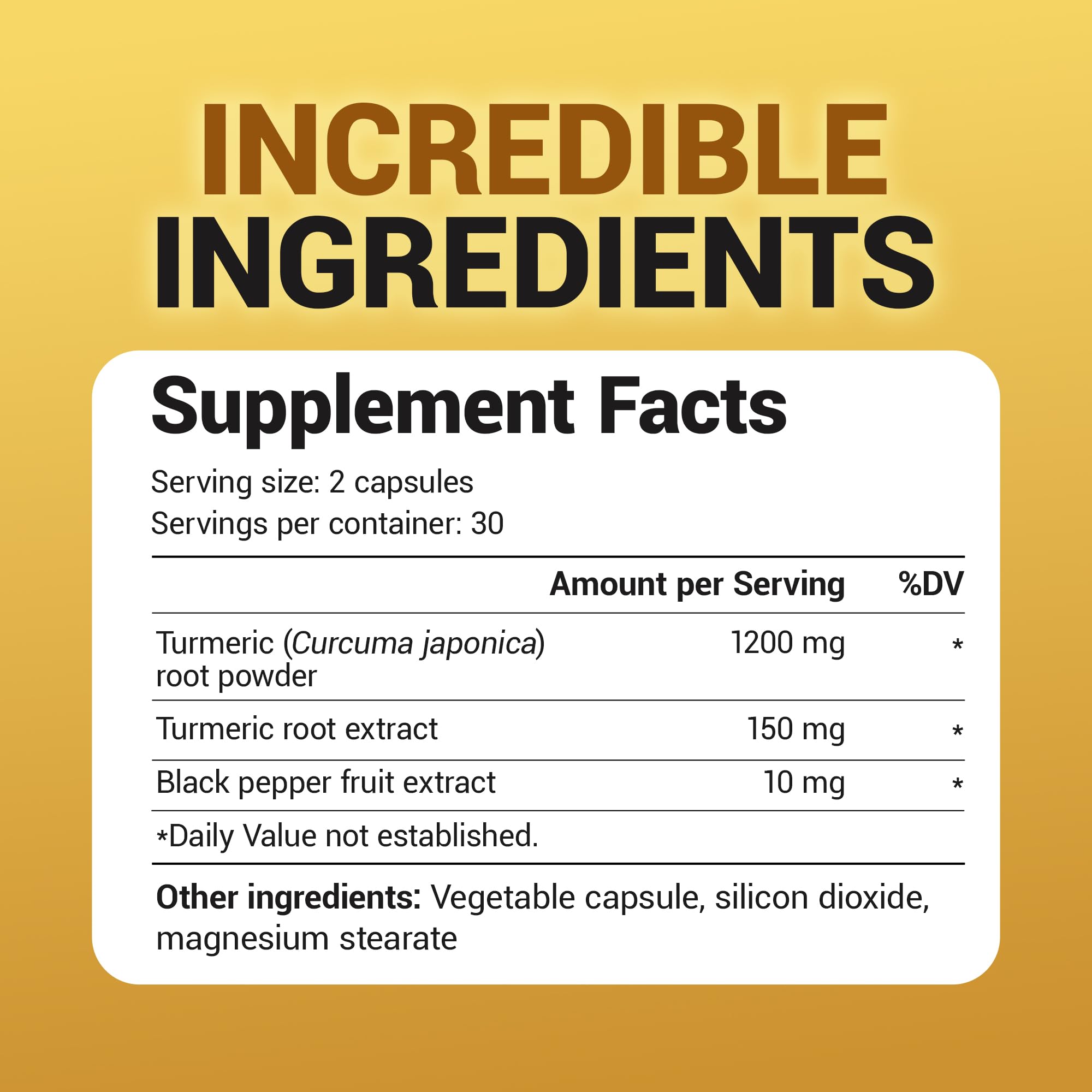 Dr. Berg Turmeric Curcumin with BioPerine – 1350 mg (2 Per Day) – 60 Capsules