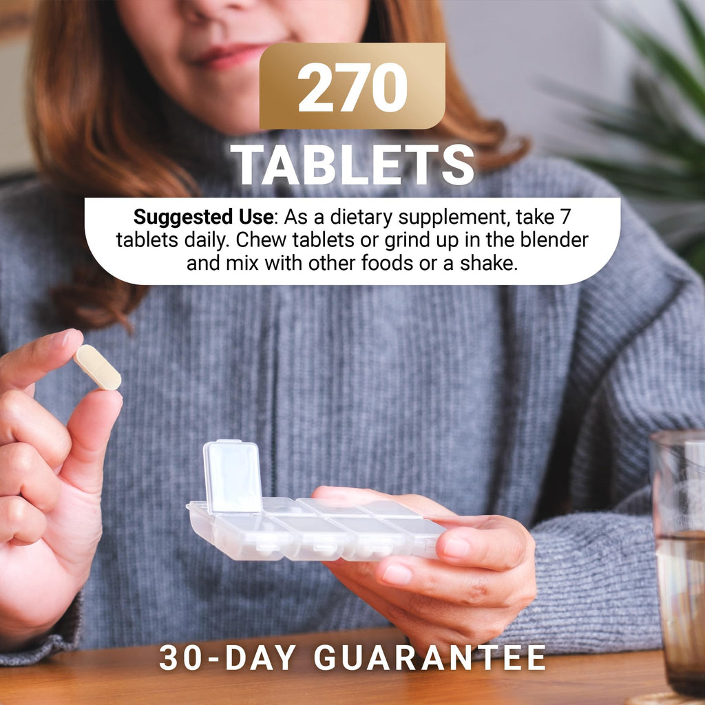 Dr. Berg Yeast Tablets – 8 B Vitamins, Vanilla Flavor, 270 Vegan Tablets