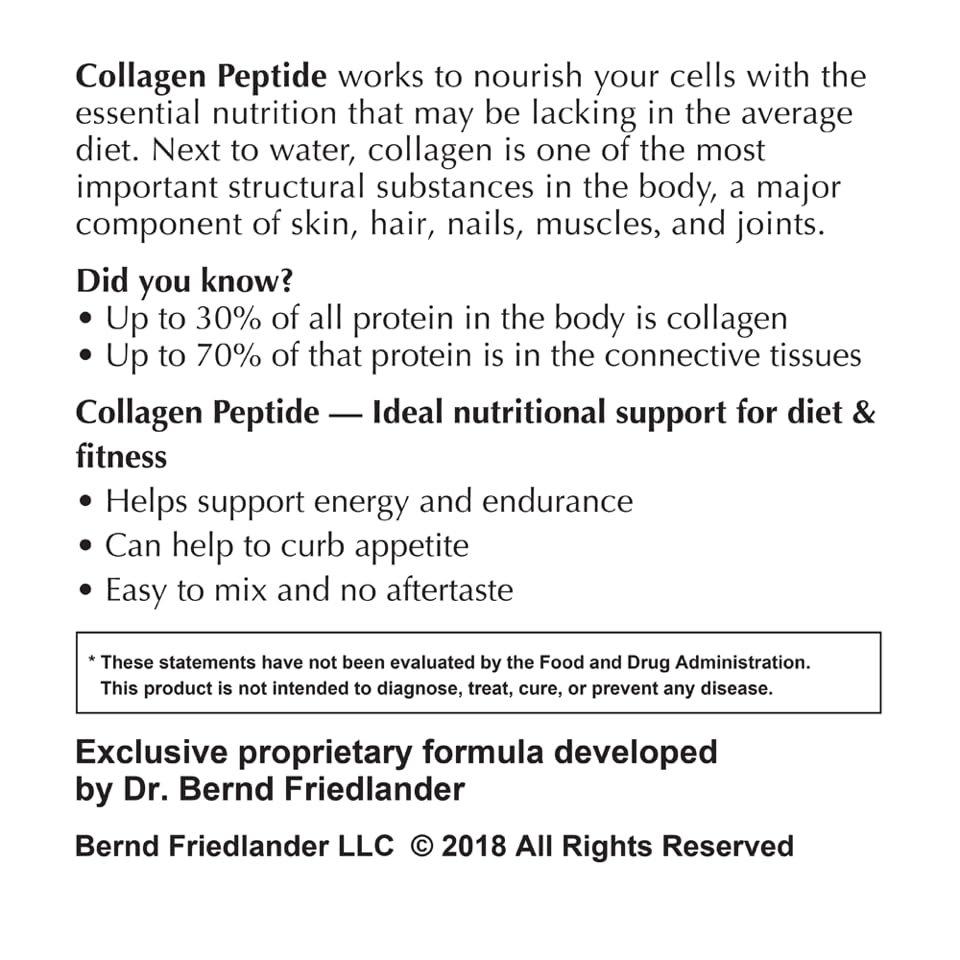 Dr. Bernd Friedlander Collagen with Amino Acids 620g – Non-GMO, Grass-Fed, Made in USA, Gluten Free