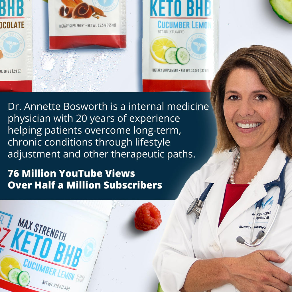 Dr. Boz Keto BHB Powder Raspberry Lemonade 20 Servings – Energy & Cravings Support