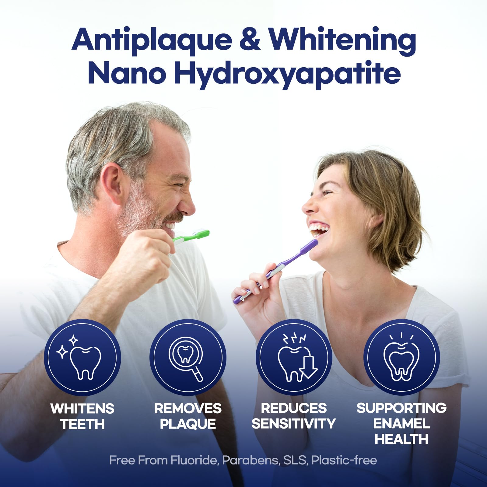 DR.Brian Toothpaste Tablets - Fluoride-Free, Hydroxyapatite, Mint, 62 Tabs