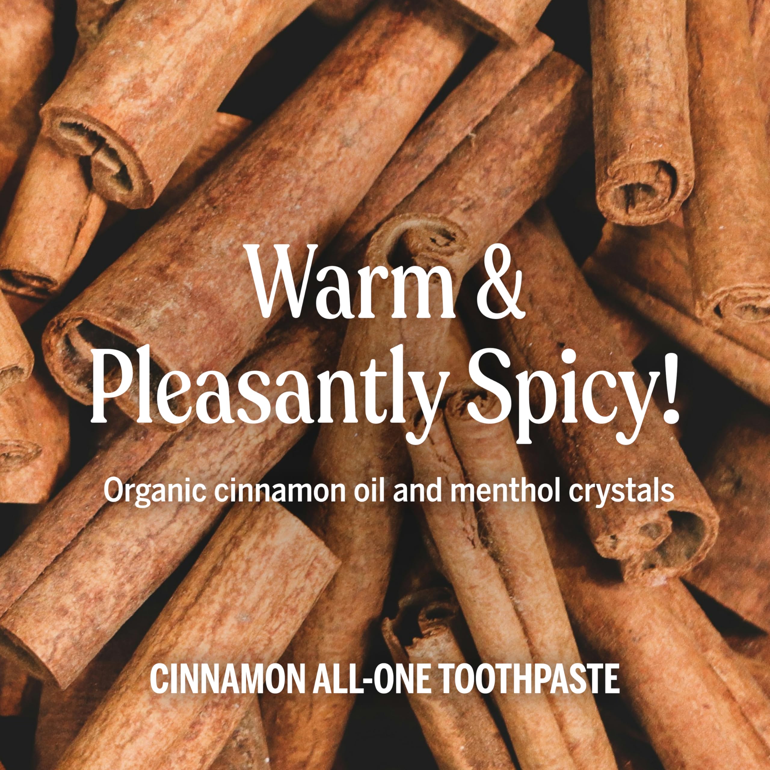 Dr. Bronner’s All-One Toothpaste – Cinnamon, 5 oz, 3-Pack | Fluoride-Free, 70% Organic & Natural