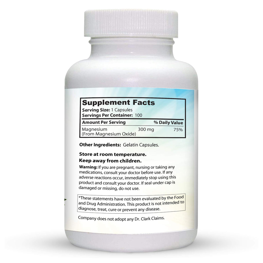 Dr. Clark Magnesium Oxide Supplement 300 mg – 200 Capsules (Pack of 2)