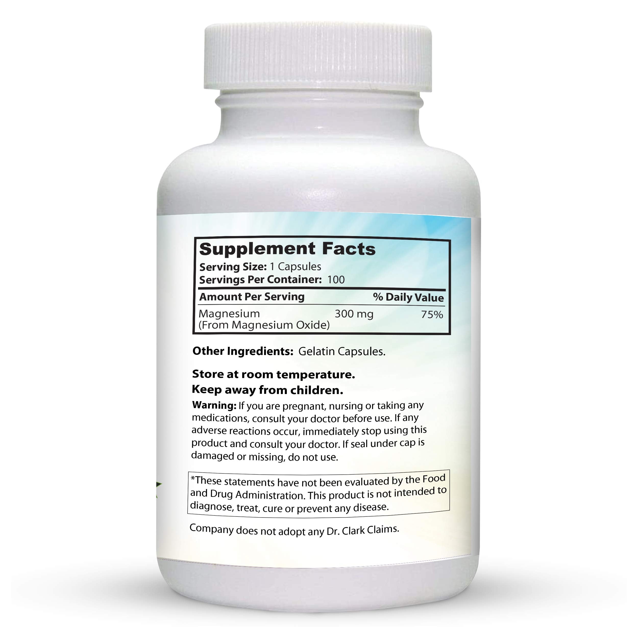 Dr. Clark Magnesium Oxide Supplement 300 mg – 200 Capsules (Pack of 2)
