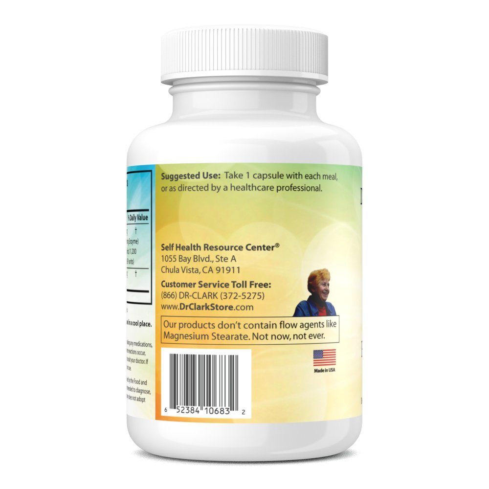 Dr. Clark Pancreatin and Lipase Enzyme Supplement - 500mg, 100 Gelatin Capsules