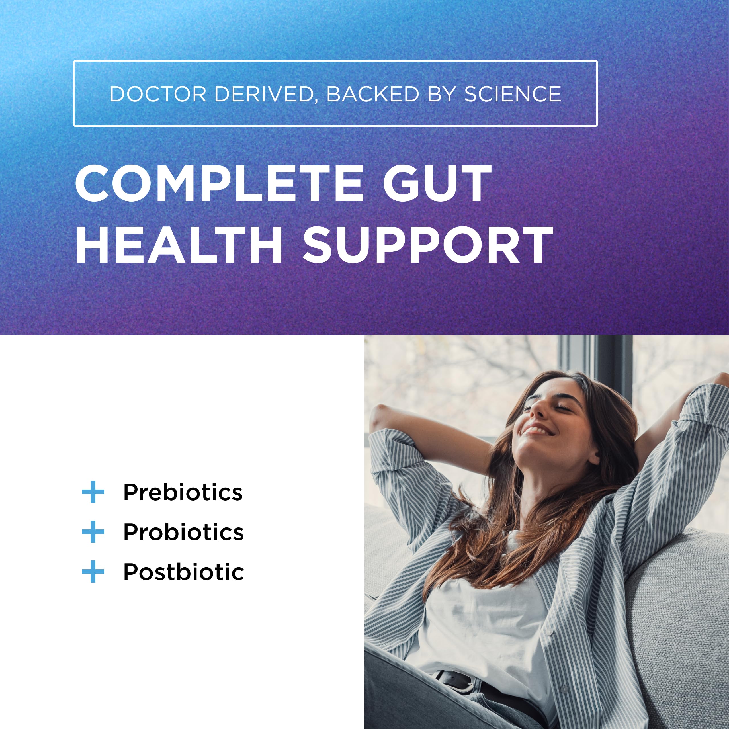 DR. EMIL NUTRITION Total Gut Health Complex – Prebiotic, Probiotic & Postbiotic Supplement – Supports Digestive Health, Bloating & Gut Balance – Non-GMO & Soy-Free – 60 Capsules
