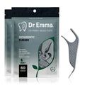 Dr. Emma Orthodontic Flossers for Braces – Mint Flavor, 60 Count/Bag (Gray, 2-Pack)