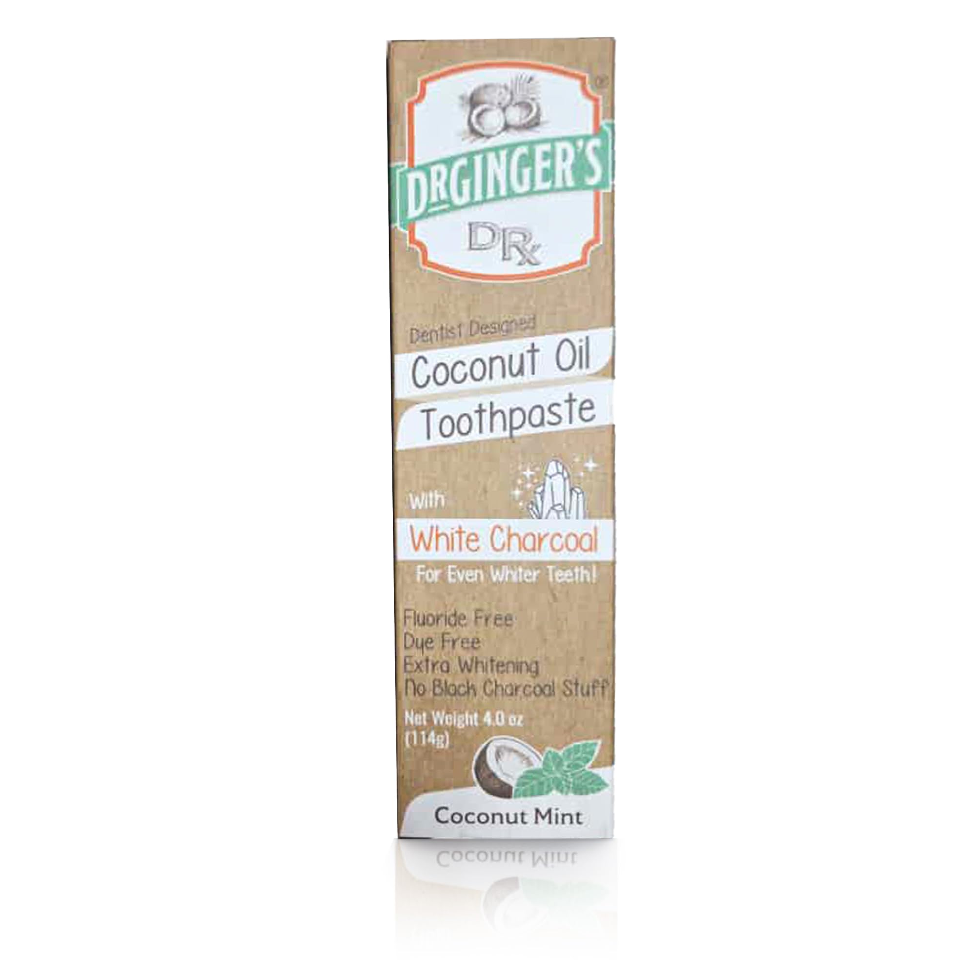 Dr. Ginger's Coconut Oil Charcoal Toothpaste | Natural Toothpaste