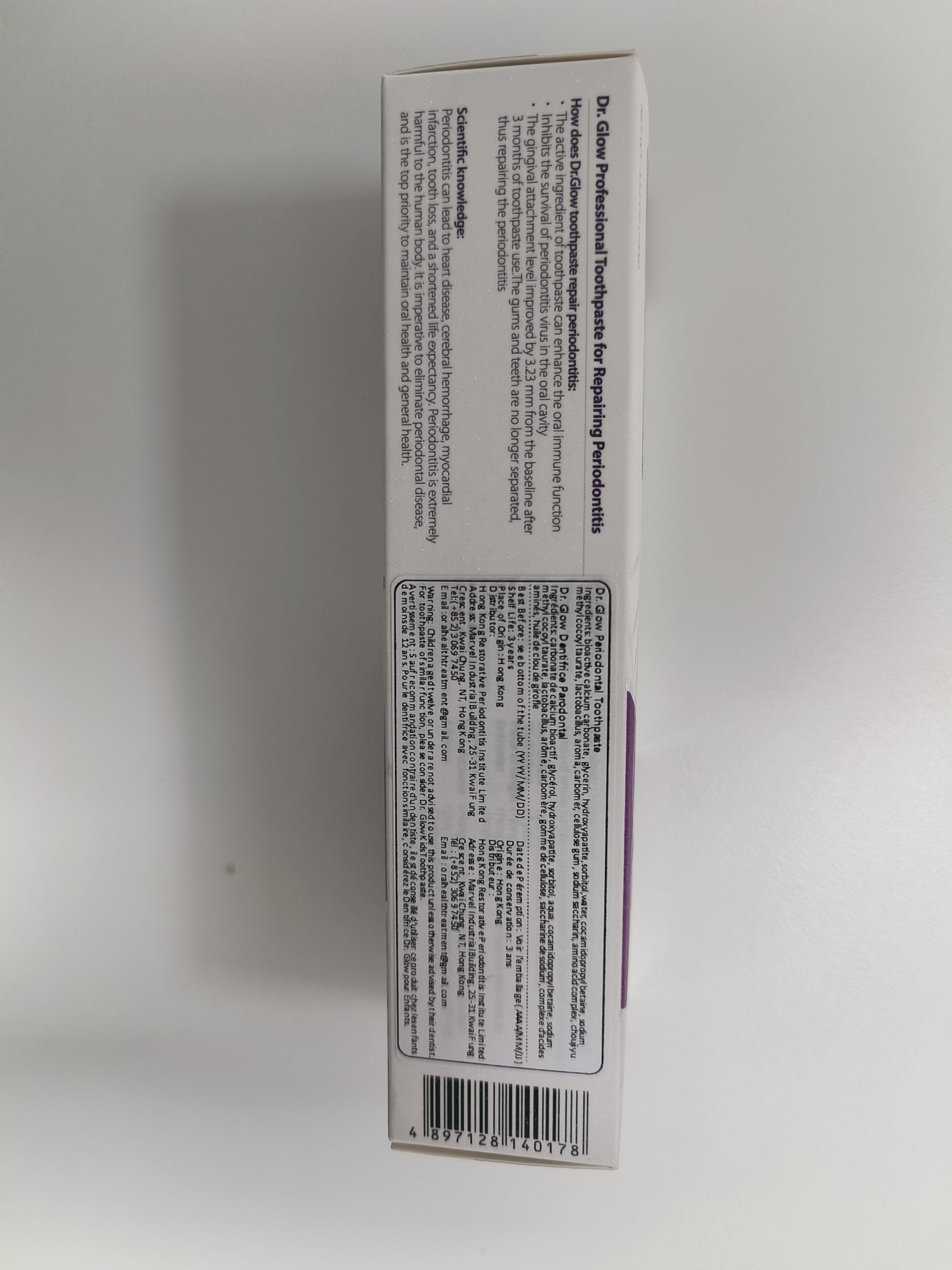 Dr. Glow Gum Disease Treatment Toothpaste – Periodontitis & Gingivitis Care, Fluoride Free 3.52 oz