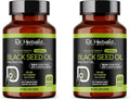 Dr. HERBALIST Black Seed Oil Capsules - 120 Count, 1600mg Per Serving | Organic Cold-Pressed Nigella Sativa