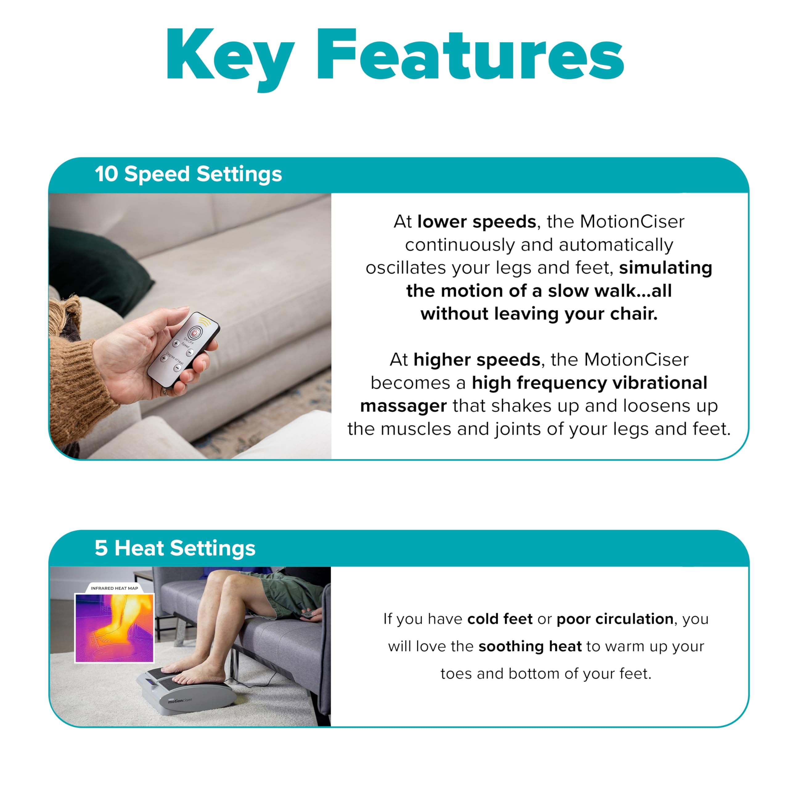 Dr Ho's MotionCiser – Passive Motion Leg Massager for Relaxed Muscles and Improved Circulation