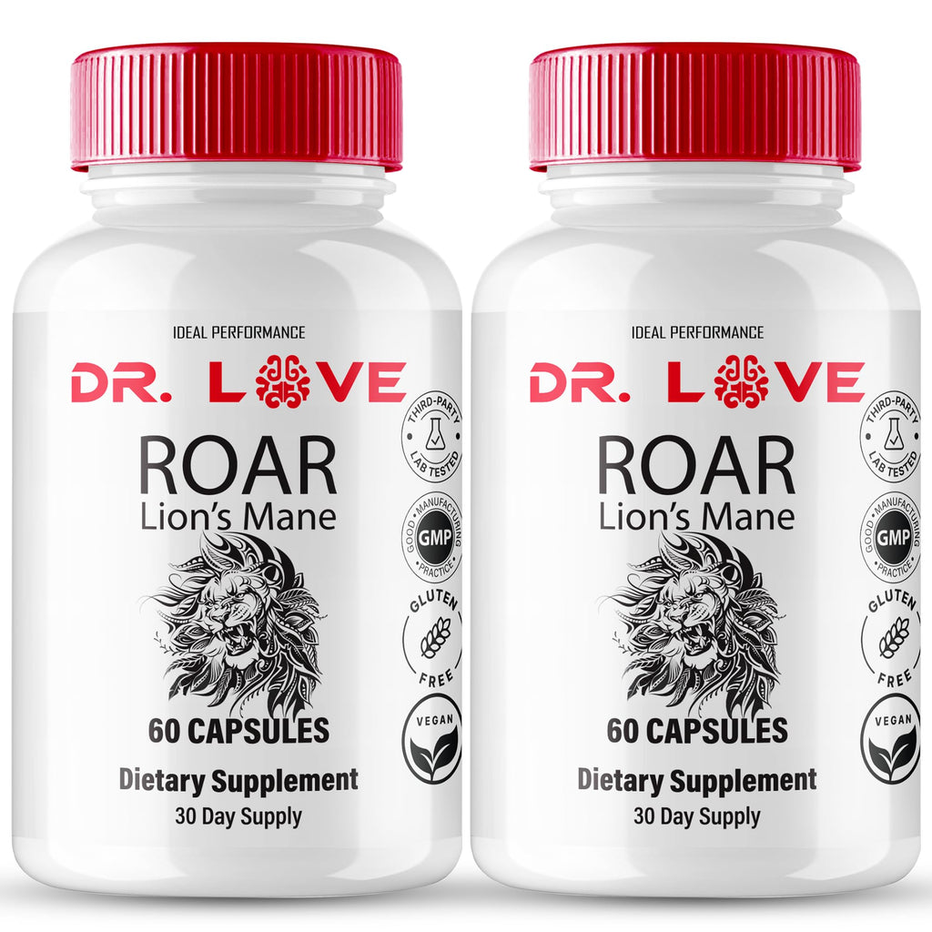 Dr. Love Roar Lion’s Mane Capsules – Official Dr. Love Supplement for Men | Maximum Strength