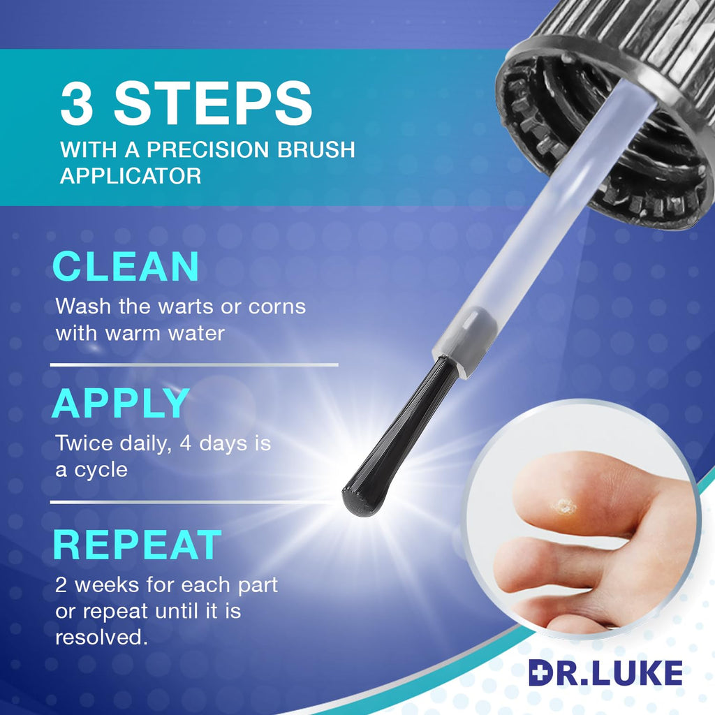 Dr. Luke Plantar Wart Remover Freeze Off – 17% Salicylic Acid Wart & Corn Care, 0.5 oz