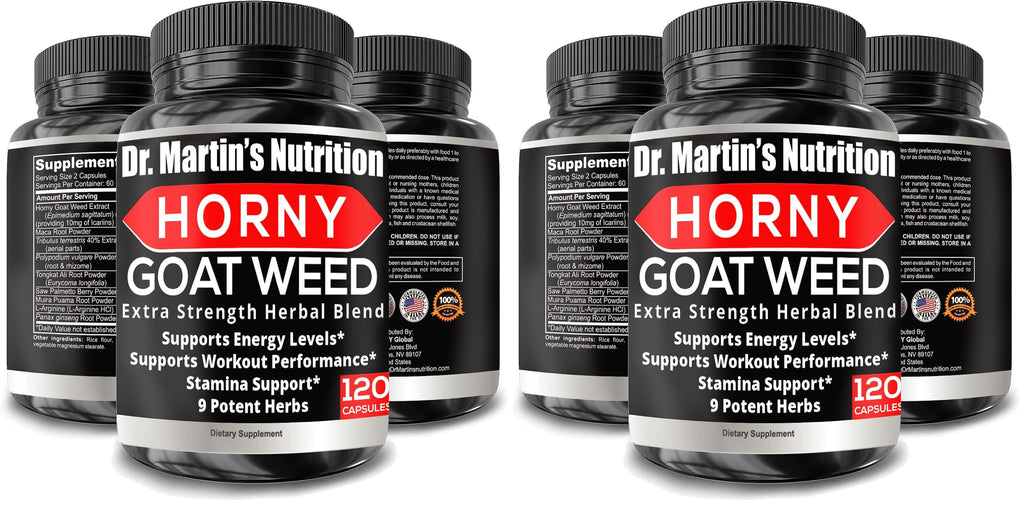 DR. MARTIN'S NUTRITION Super Strength Horny Goat Weed 1590mg – 240 Capsules (Pack of 2)