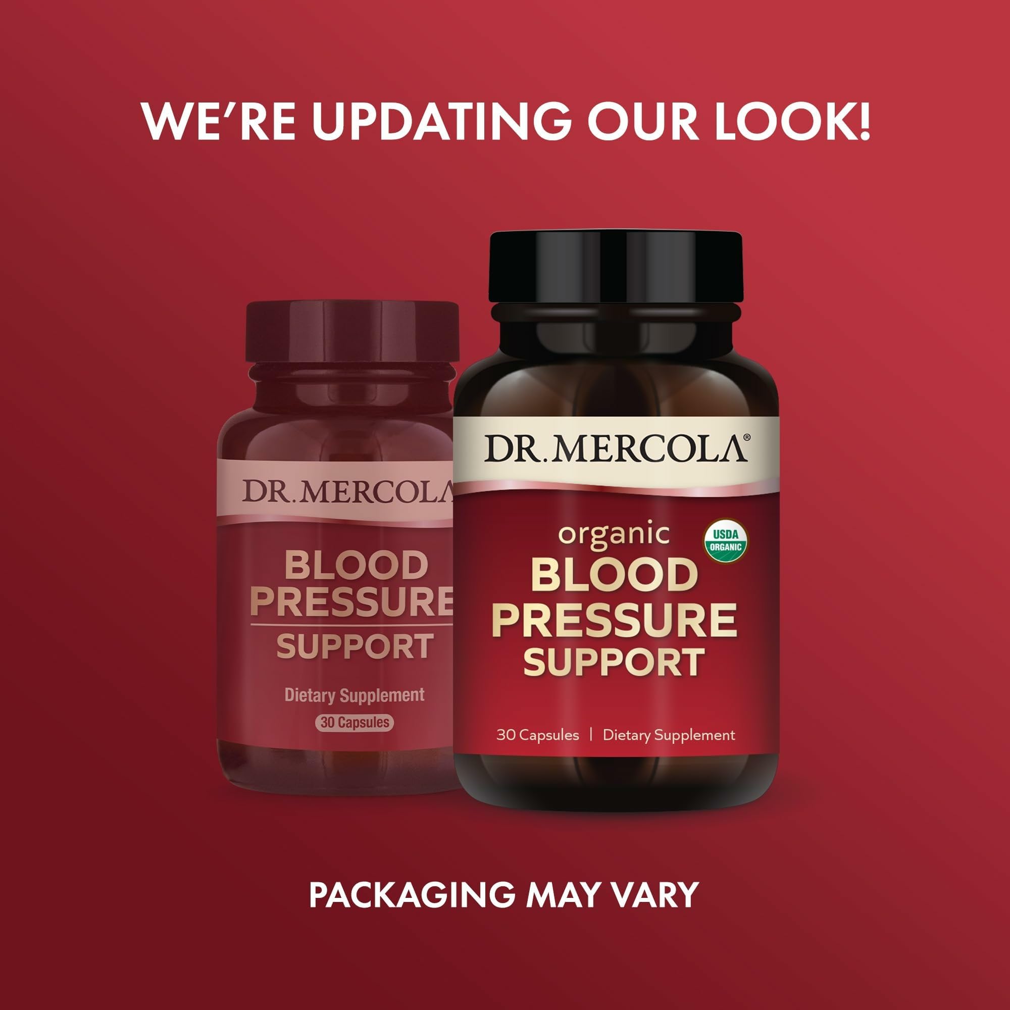 Dr. Mercola Organic Blood Pressure Support – Grape Seed Extract – Non-GMO & Soy-Free – 30 Servings