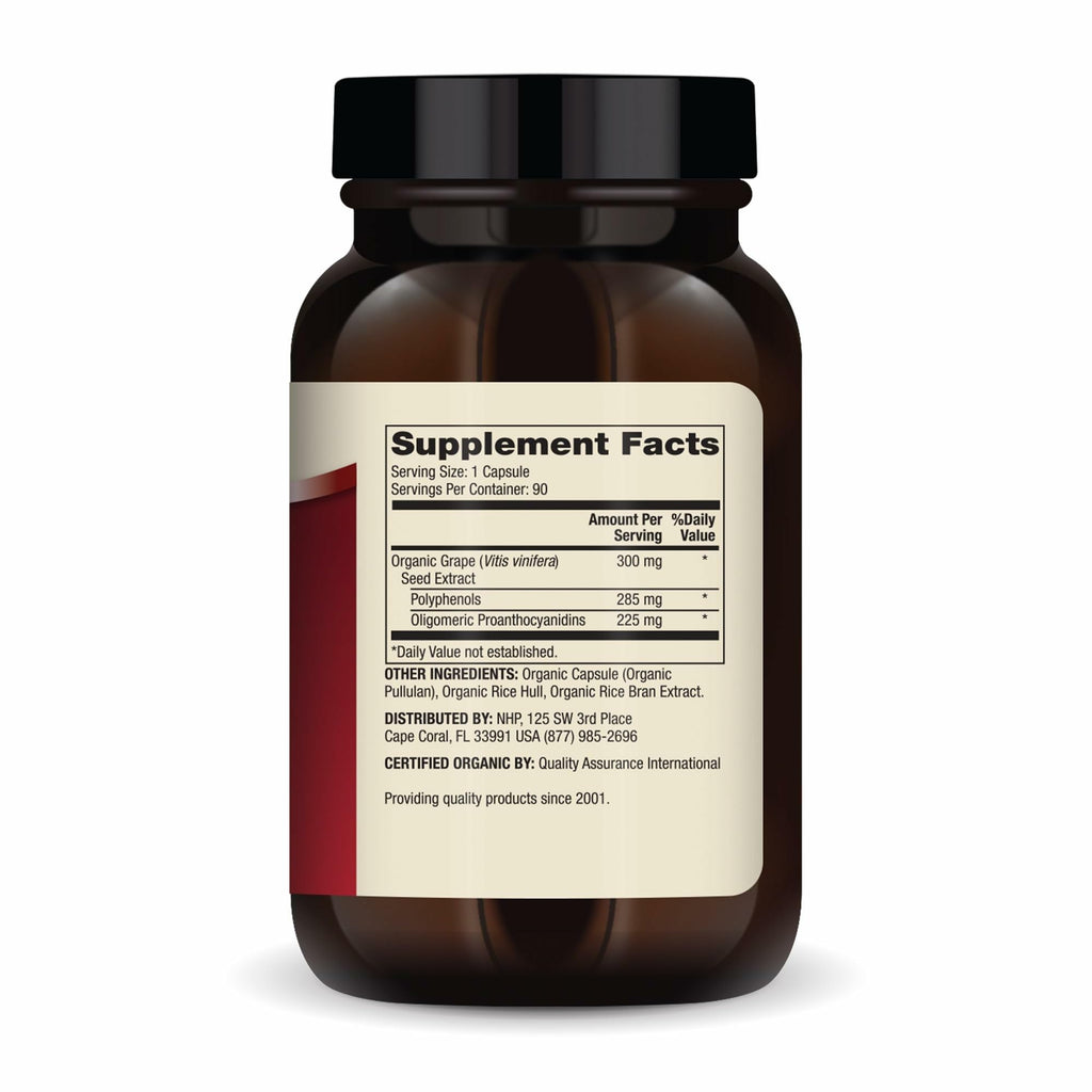 Dr. Mercola Organic Blood Pressure Support – High-Potency Grape Seed Extract, Non-GMO & Soy-Free, 90 Servings