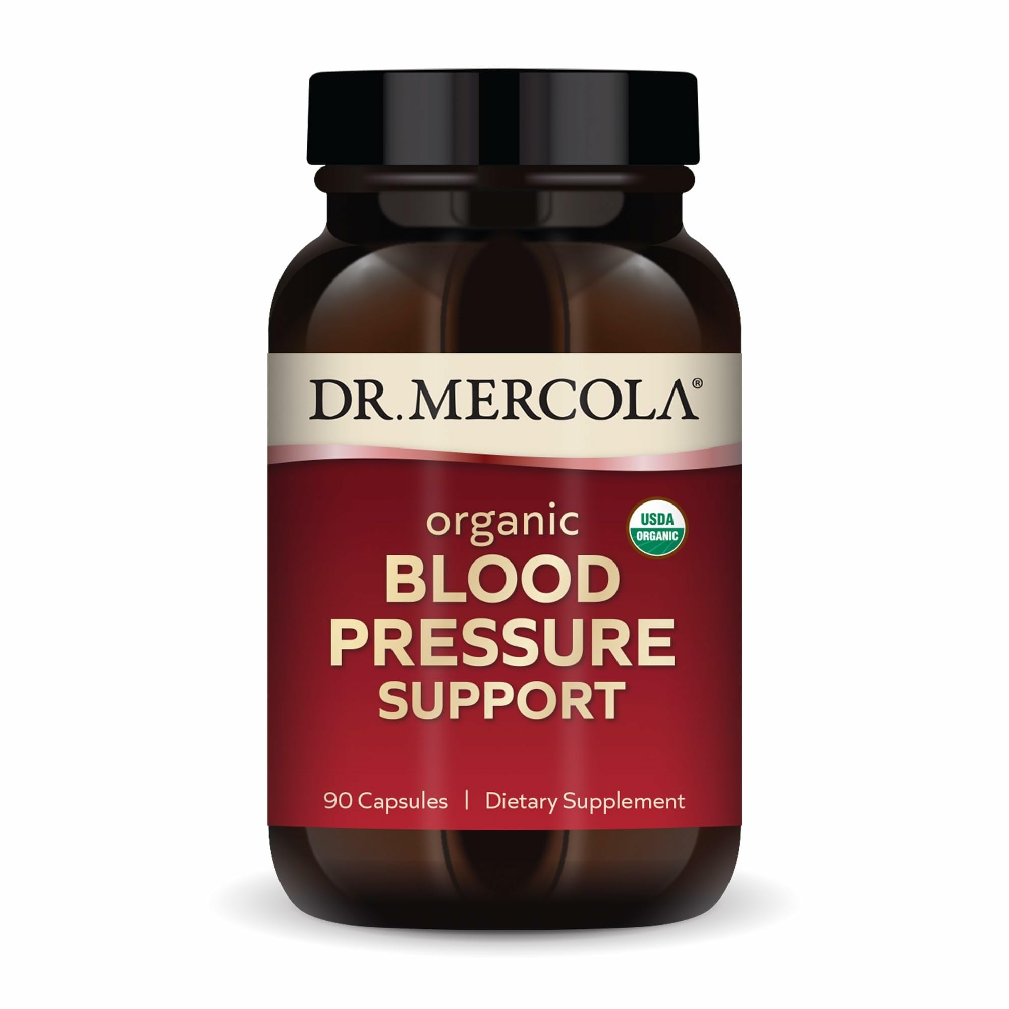 Dr. Mercola Organic Blood Pressure Support – High-Potency Grape Seed Extract, Non-GMO & Soy-Free, 90 Servings