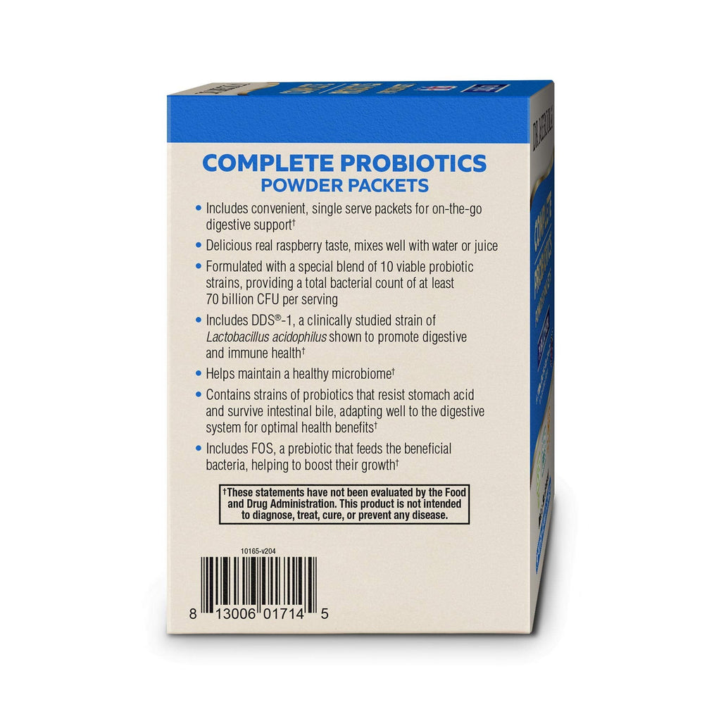Dr. Mercola Complete Probiotics Powder Packets – 70B CFU, Raspberry, 30 Servings