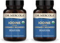 Dr. Mercola Iodine from Organic Seaweed – 650 mcg, 60 Capsules, USDA Organic (Pack of 2)