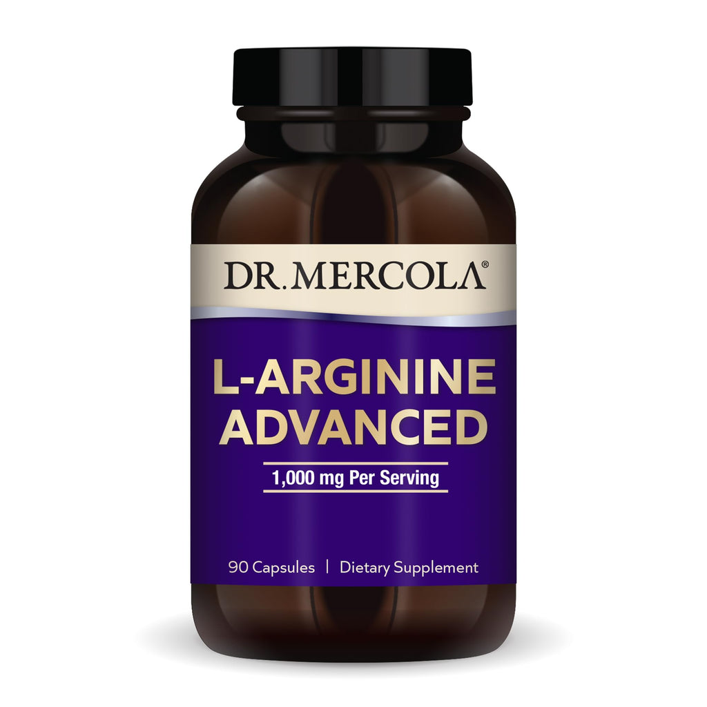 Dr. Mercola L-Arginine Advanced - 30 Servings (90 Capsules) | 1000 mg per Serving | Non-GMO Dietary Supplement