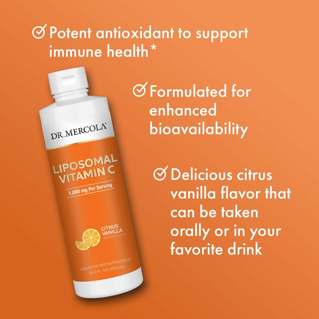 Dr. Mercola Liquid Liposomal Vitamin C - Immune Support (450 mL)