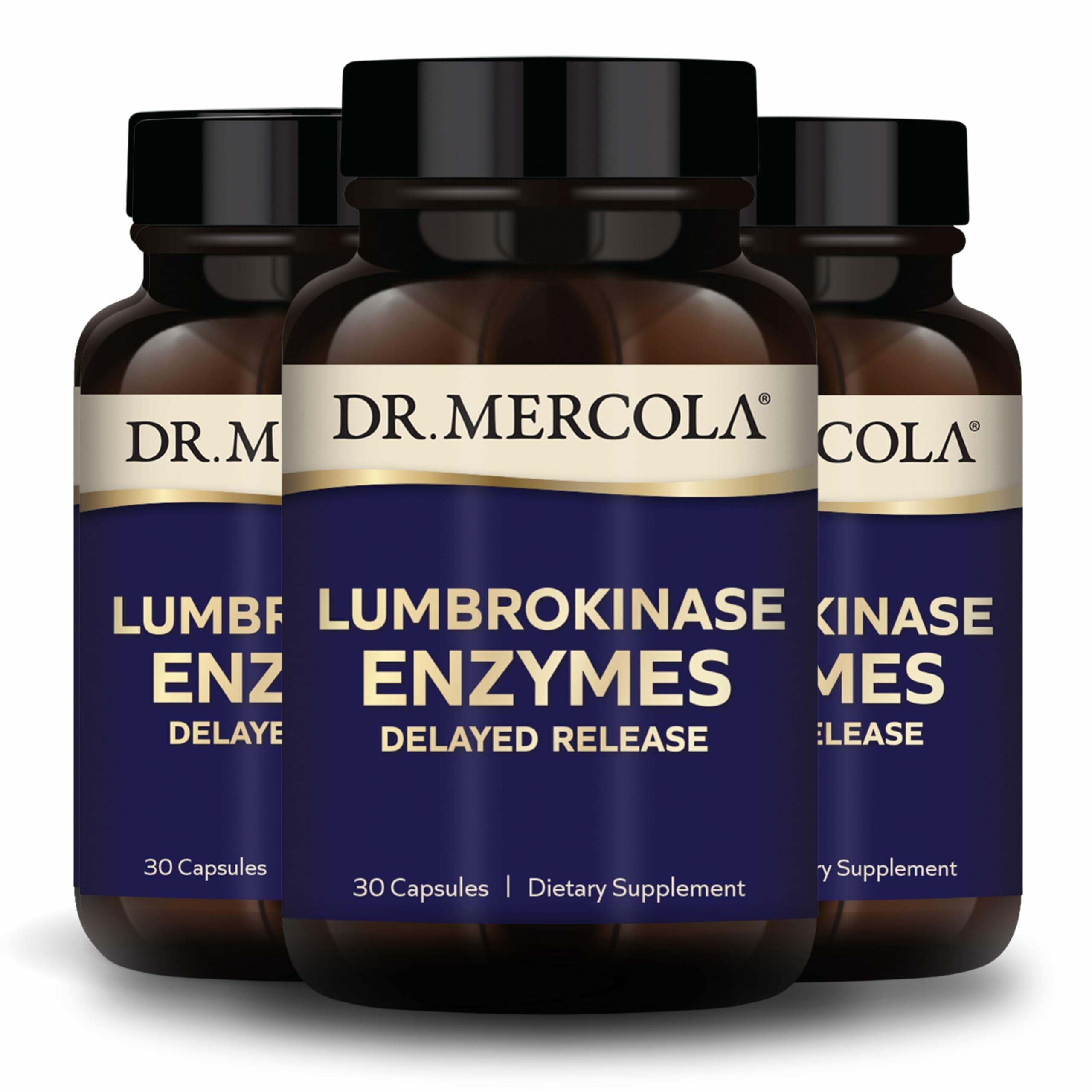 Dr. Mercola Lumbrokinase Enzymes – Delayed Release Formula | Cardiovascular & Energy Support – Non-GMO, Gluten-Free, Soy-Free