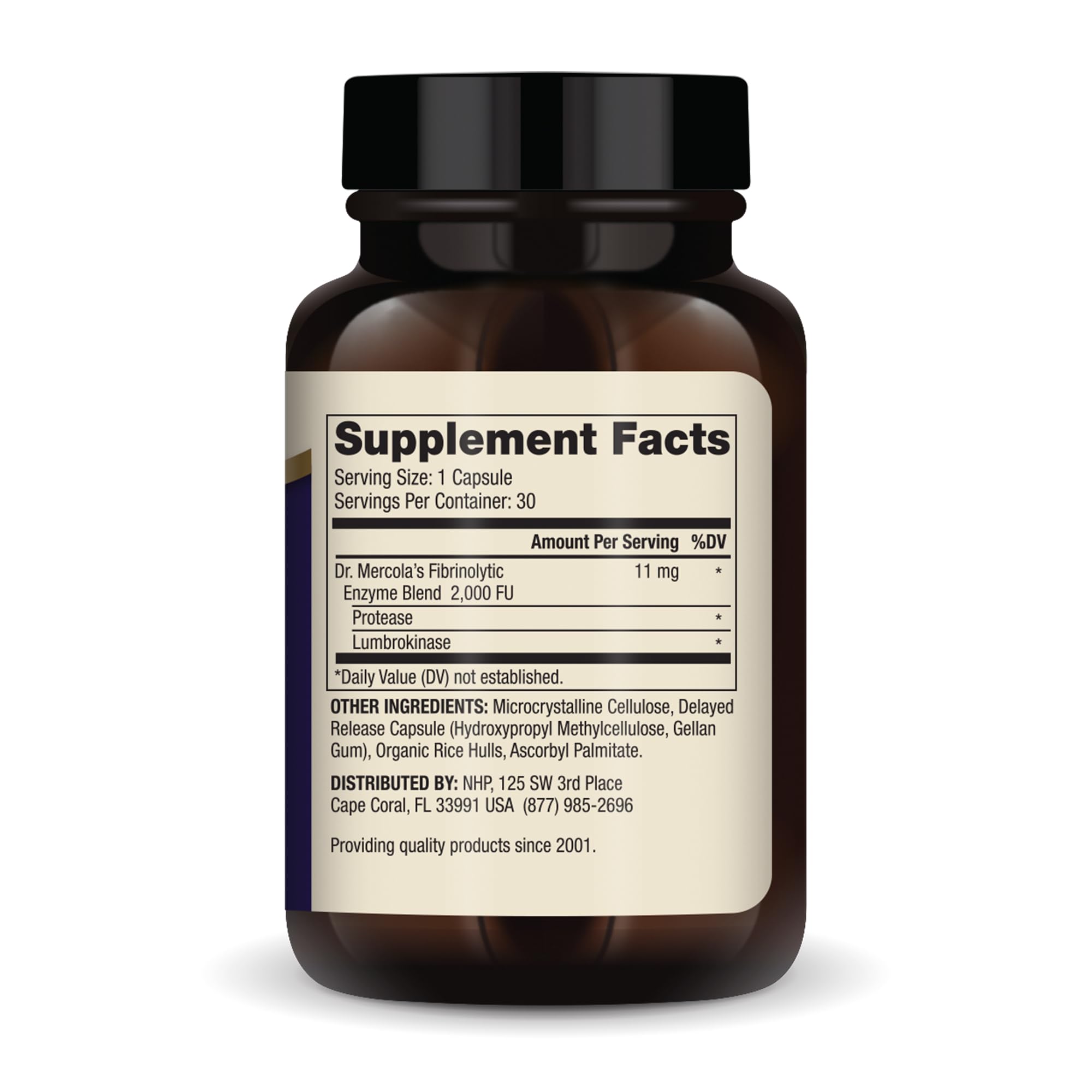 Dr. Mercola Lumbrokinase Enzymes – Delayed Release Formula | Cardiovascular & Energy Support – Non-GMO, Gluten-Free, Soy-Free