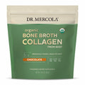 Dr. Mercola Organic Bone Broth Collagen Powder - Supports Bone Health & Muscle Growth - USDA Organic, Non-GMO, Gluten-Free & Dairy-Free - 30 Servings - Chocolate Flavor