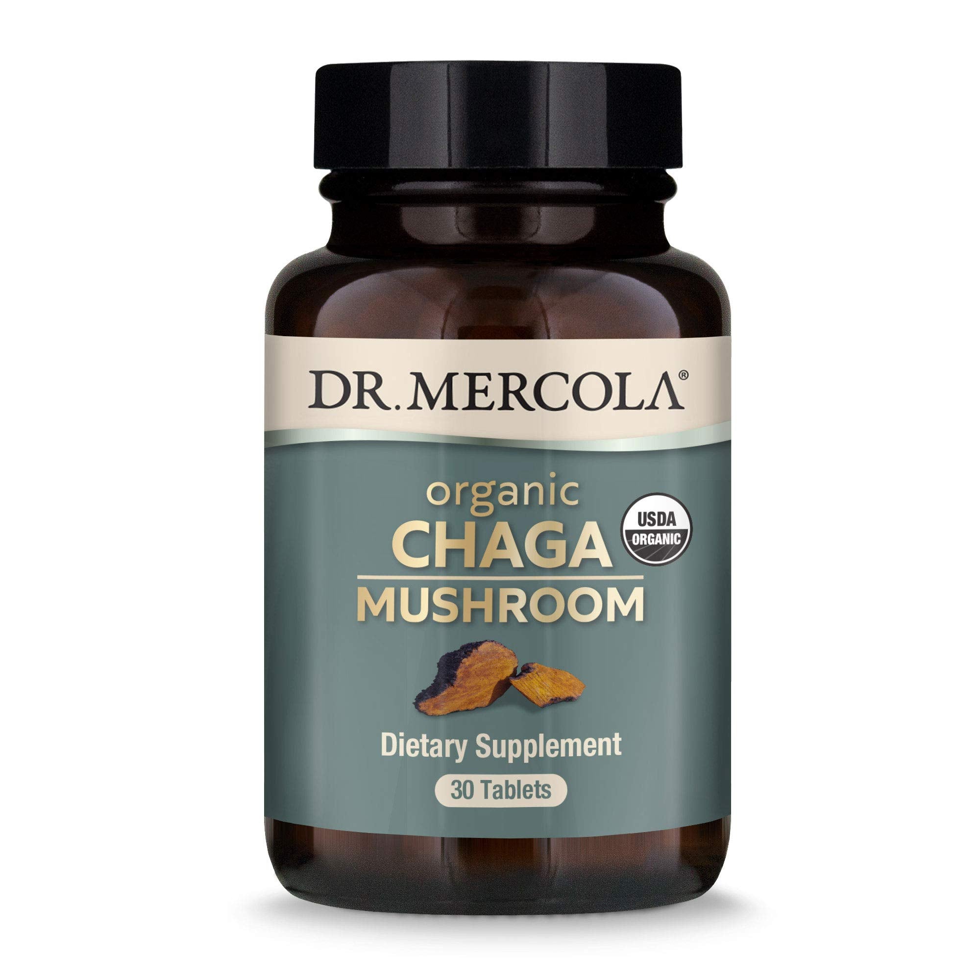 Dr. Mercola Organic Chaga Mushroom - 30 Servings, Immune Support, USDA Organic