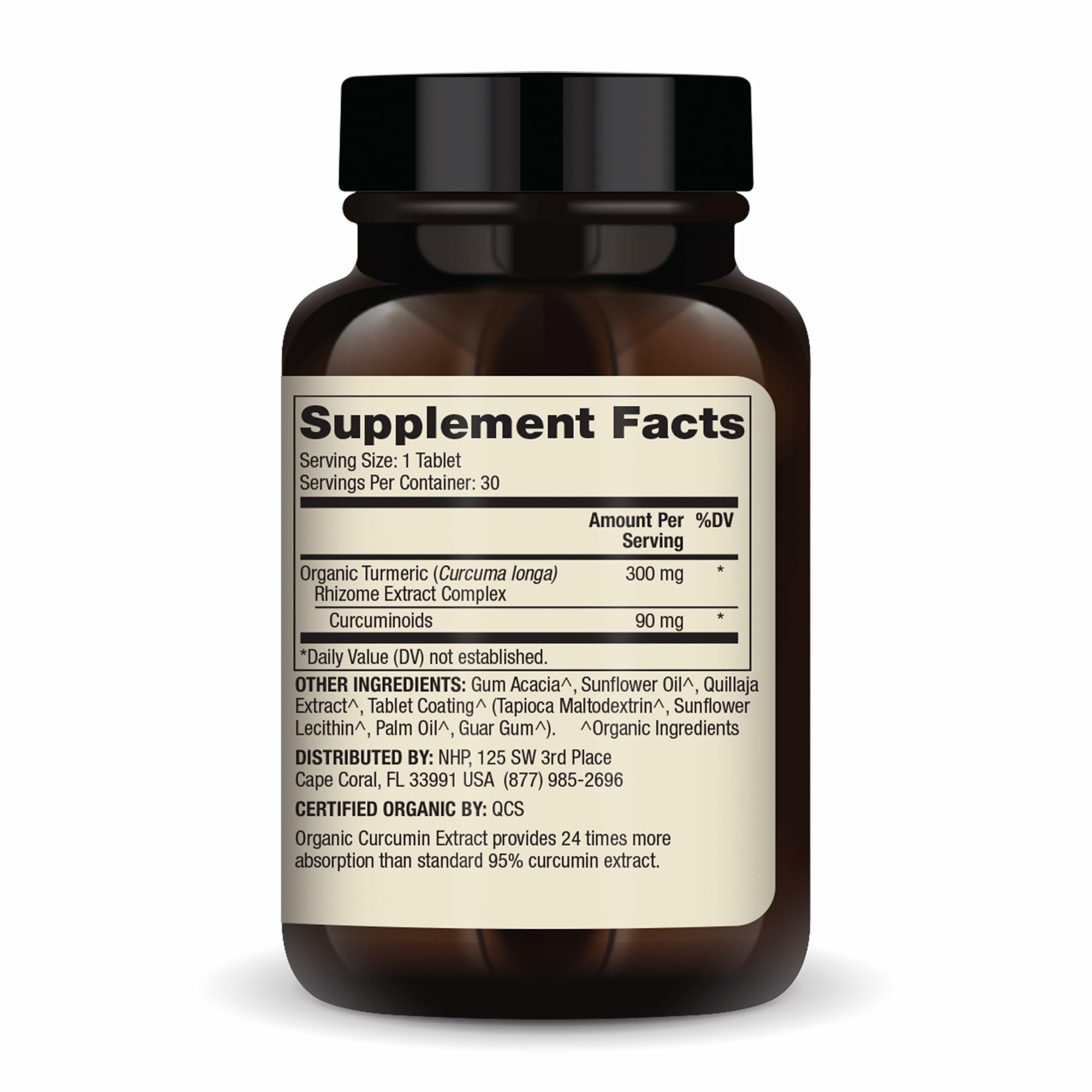 Dr. Mercola Organic Curcumin Extract – 30 Servings (30 Tablets) | Non-GMO & Certified USDA Organic